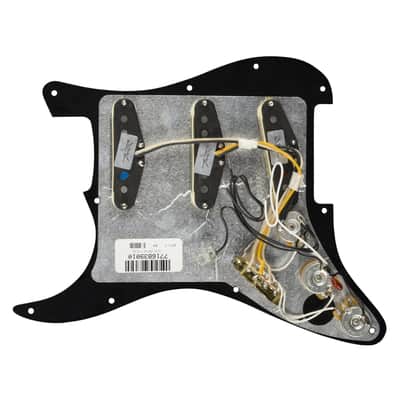 Mint Fender Pre-Wired Strat® Pickguard, Texas Special SSS, Black, 0992342506 Bundle w/ 12x Fender Picks and Liquid Audio Polishing Cloth image 3