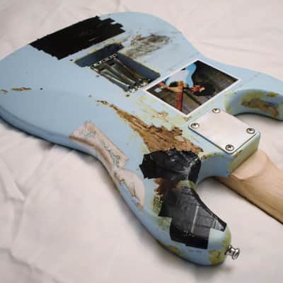 Billie Joe Armstrong Blue Electric Guitar BJ Replica Relic and Gig Bag Green Day image 19