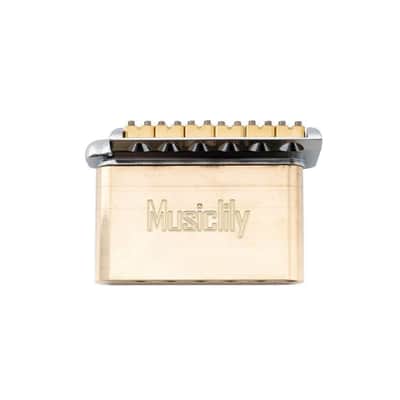 Musiclily Ultra 52.5mm String Spacing Full Brass 41mm Tremolo Block for PRS SE Style Electric Guitar image 6