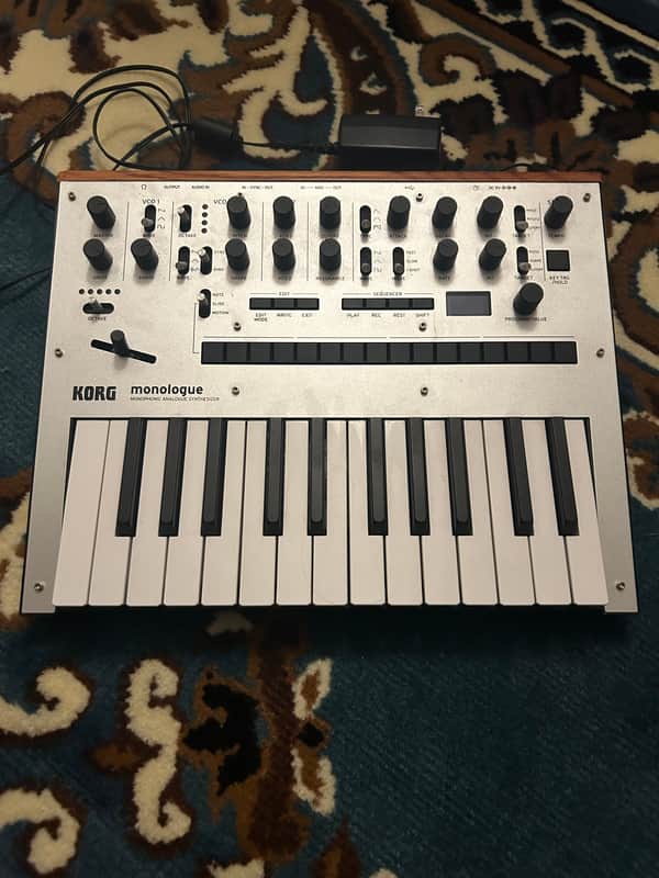 Korg Monologue Monophonic Analog Synthesizer 2010s - Silver image 1