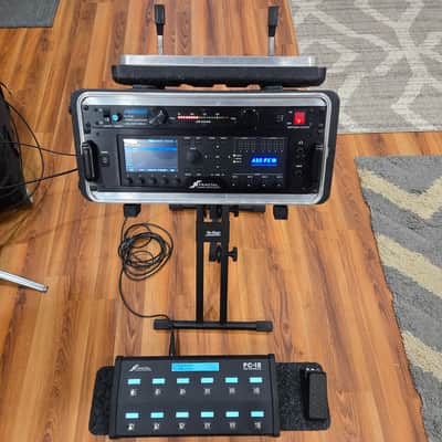 Full Fractal Axe-FX III Rig - Fractal Audio Axe-FX III, Fractal FC-12, Dunlop Expression Pedal, Custom SKB 4U Rack, On-Stage Amp Stand image 1