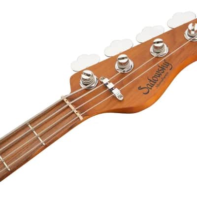 Sadowsky MetroExpress 21-Fret Vintage J/J Bass, Morado Fingerboard, 4-String - Tobacco Sunburst Transparent High Polish image 7