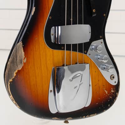Fender Custom Shop '64 Jazz Bass Heavy Relic Limited Edition 4-String Bass Guitar, Rosewood Fingerboard, 3-Color Sunburst image 11