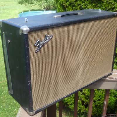 1966 Fender Bandmaster Loaded Speaker Cabinet - 2x12 / Blackface image 19