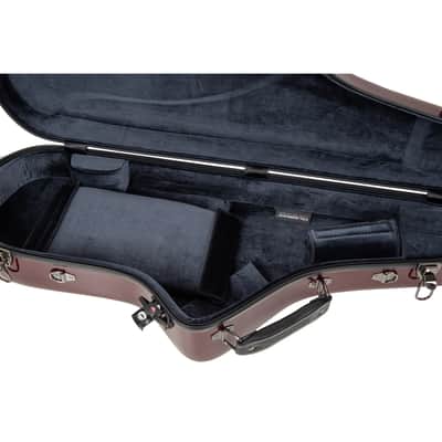 Crossrock Fiberglass Case for Tenor Saxophone with Removable Shoulder Straps-Red image 6