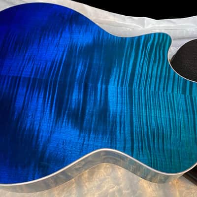 NEW ! Taylor 614ce Custom Acoustic-Electric Guitar - Natural Top - Blue Fade Back and Sides - AAAAA Flamed Maple - Authorized Dealer - G05921 - 4.8lbs image 8