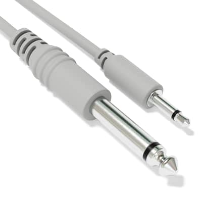 ExcelValley [Grey | 150 cm - 59.06"] 1-Pack - Mono Patch Cables - TS 3.5mm 1/8" to 6.35mm 1/4" Eurorack Synth CV Gate image 4