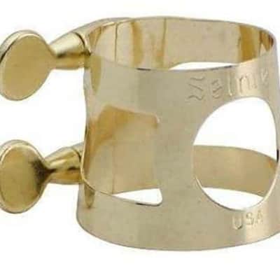 Selmer Alto Saxophone Gold Ligature • Free Shipping - Gold Color image 3