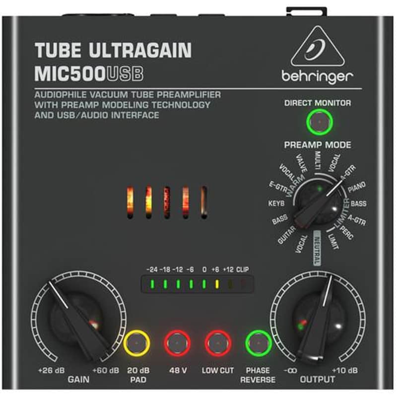 Behringer MIC500USB Vacuum Tube Preamplifier image 1