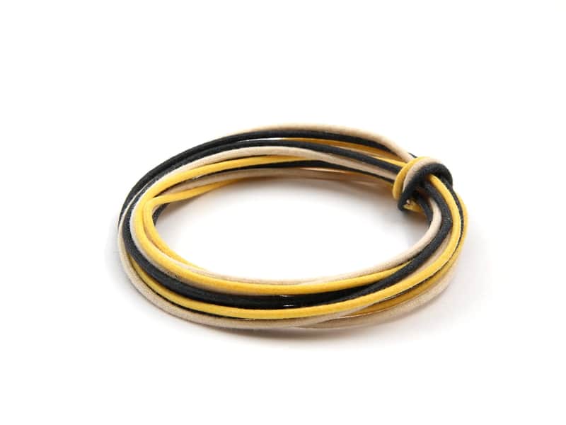 Guitar Wire, Hookup Wire, Gavitt Cloth Wire, 22awg Stranded Copper Wire, 3 feet of Each Color Black/White Pushback Wire for Electric Guitar and Other Instruments image 1