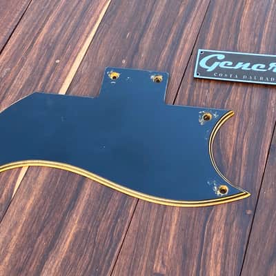 General Vintage Tone Sg 1961 / 1962 Aged Pickguard for Gibson SG bevel Black multi ply image 1