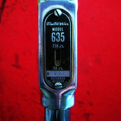 Vintage 1950's Electro-Voice 635 / 630 Omnidirectional Dynamic Microphone Dual Z w cable harp mic HAM radio image 6