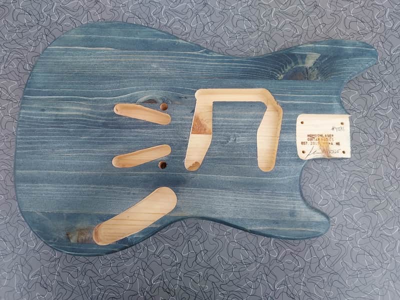 Guitar Body Mustang Style Nitro Finish Barncaster Pinecaster Nomoonlaser image 1