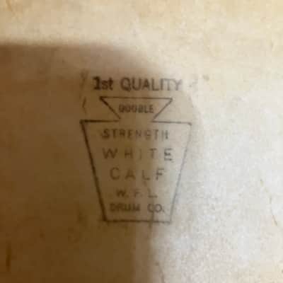 WFL 20” calf skin bass drum batter head 1950’s - Calf skin image 3