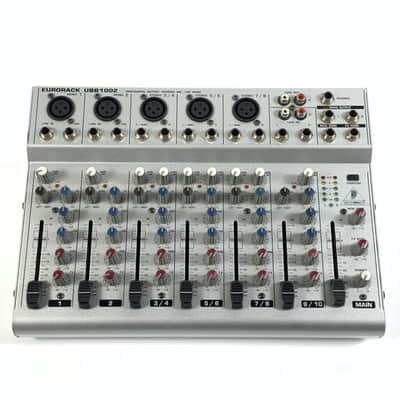 Behringer Eurorack UB1002 10-Input 2-Bus Mic / Line Mixer 2000s - Silver  TGHM image 2