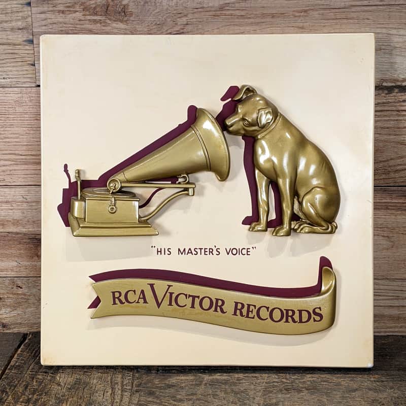 RCA Victor Records Plaster Sign Advertsing Plaque 1950's image 1