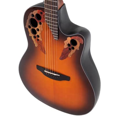 Ovation CE44-1 Celebrity Elite Mid-Depth Acoustic Electric Guitar, Sunburst image 4