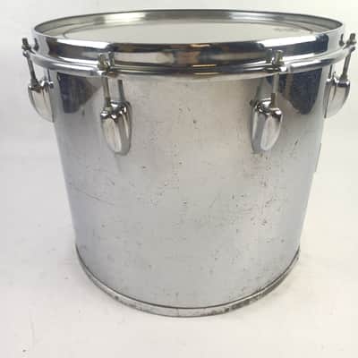 *Slingerland 12x14" 3Ply Chrome Over Wood Concert Tom Drum 70s Marching Quad COW image 3