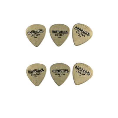 Clayton Guitar Picks Metallics Brass 6-Pack