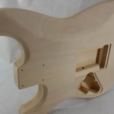 Unfinished Basswood HSS Strat Stratocaster body Fits Fender neck J918 image 7