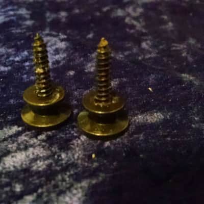 1980s ALLparts Black Strap Buttons image 2