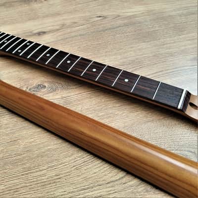 Telecaster Compatible Roasted Maple and Rosewood Guitar Neck Nitro 22 fret image 5