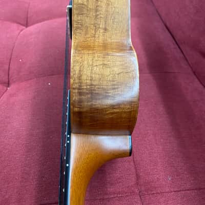 Kamaka HF-1 Soprano Ukulele with Full Ebony Package, MOP inlay, Koa Medium Curl Upgrade w/ Case image 11