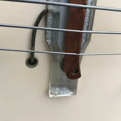 Rare 1961 Valpro National 85 4-string Bass  Res-O-Glas  w/OHSC White image 8