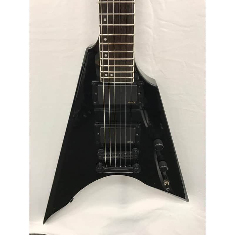 Fernandes V-Hawk Deluxe Electric Guitar EMG 81/85 - Black image 1