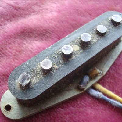 Vintage 1966 Fender PRE-CBS Grey Bottom Stratocaster Pickup Set Strat 1965 image 3