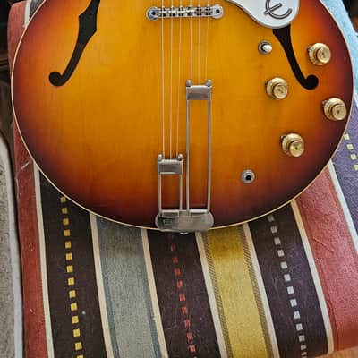 1968 Epiphone Riviera E360-TD - Sunburst - Owned By Hollis Calvert (Peavey AR) image 4