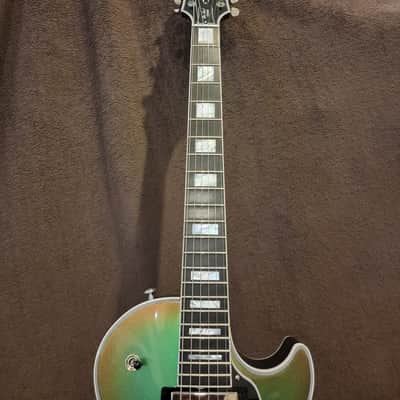 Gibson Les Paul Custom 5 of 5 2021 Vintage Holiday Green / Red Metal Flake image 3