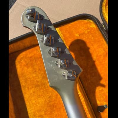 1965 Gibson Firebird III - Silver Mist Poly - RARE! Wide Nut, Non-Reverse Headstock - Original Vintage Custom Color Electric Guitar - 1 of 1? WOW! image 19