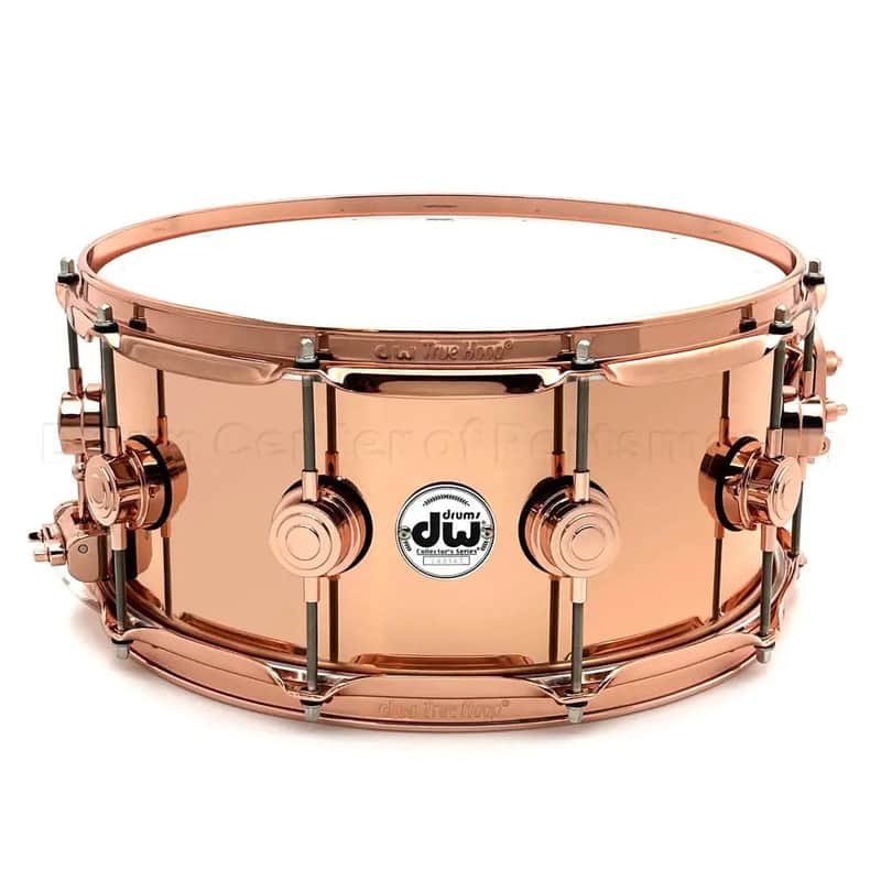 DW Collectors 3mm Copper Snare Drum 14x6.5 w/Copper Hardware image 1
