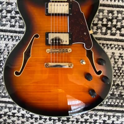 D'Angelico Excel EX-DC Semi-Hollow with Stop-Bar Tailpiece 2010s - Vintage Sunburst image 16