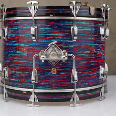 1968 Ludwig 4-Piece Psychedelic Red Drums #59132 image 9