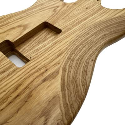 Amuic Strat Electric Guitar Body Vintage, 2Pcs SSS Roasted Swamp Ash Wood Body for ST Electric Guitar (Natural) image 6