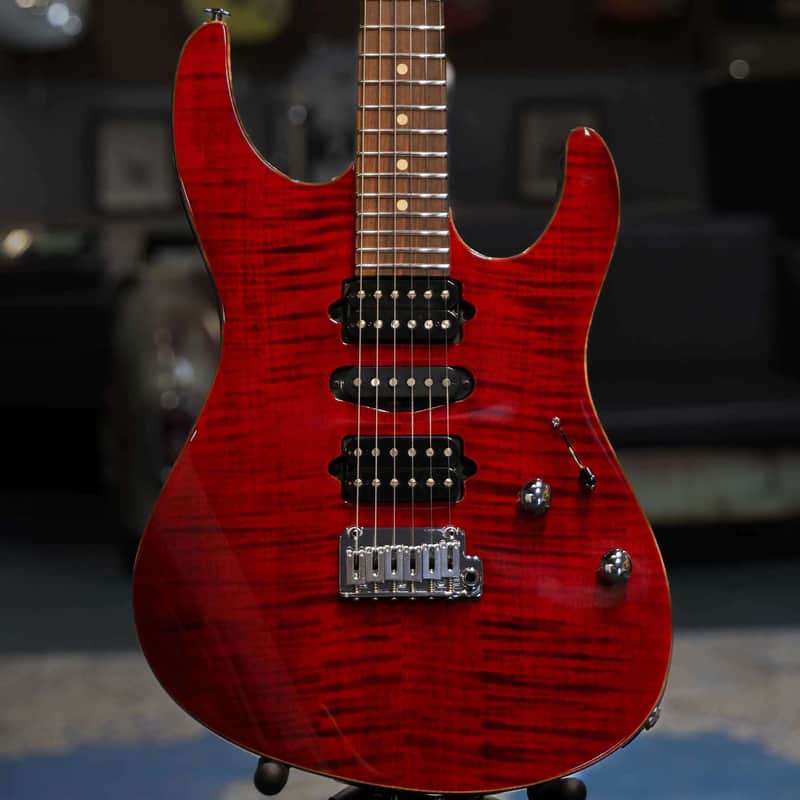 REDUCED! Suhr Custom Modern Flame Top Roasted Maple Neck Pau Ferro Fretboard Chili Pepper Red 71289 image 1