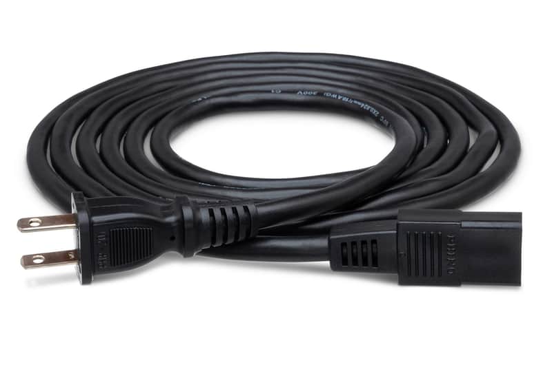 Hosa PWC-178 IEC C9 to NEMA 1-15P - 8' Power Cord image 1