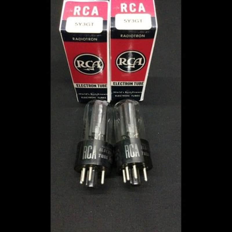 GREAT PAIR RCA 5Y3GT Dual D Getter RECTIFIER Radio Amp VACUUM TUBES O.9765 image 1