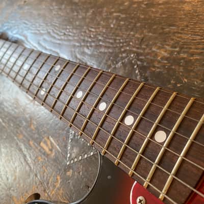 Fender 1969 Reissue Mustang Three Tone Sunburst MIJ Japan 2002 w/ Hardcase image 14