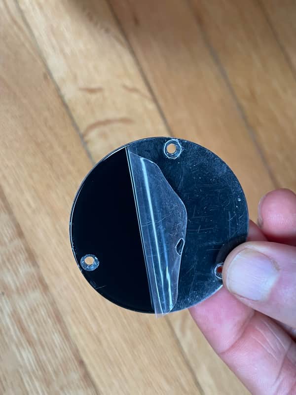 vintage 2003 Gibson Custom Shop NOS reissue Les Paul switch cavity black single-ply backplate control plate image 1