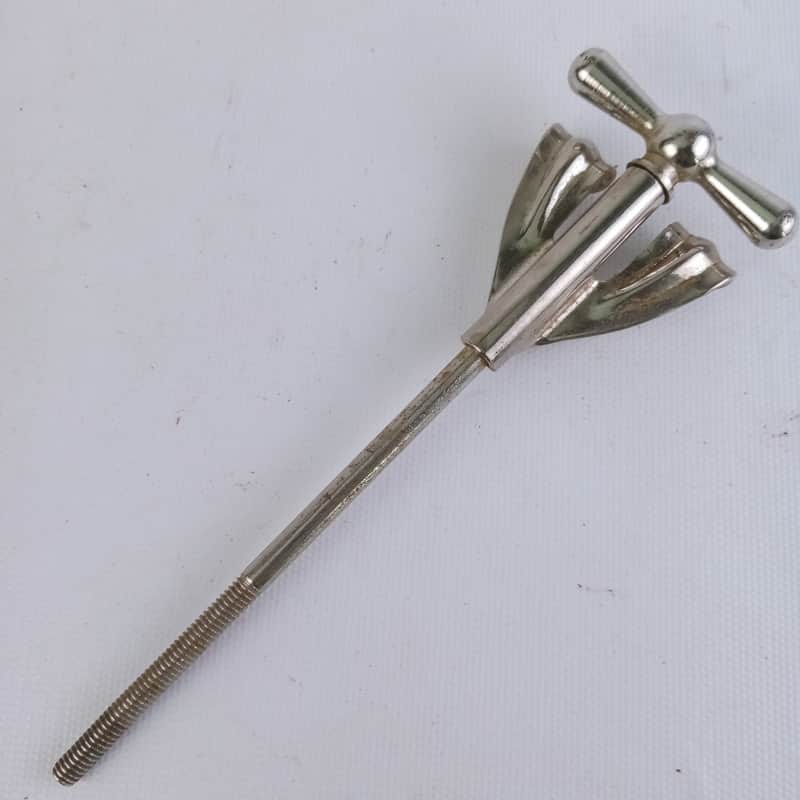 Ludwig 1x Bass Drum Long Bow-Tie Tension T-Rod+Claw 6" Nickel 50s Club Date WFL image 1