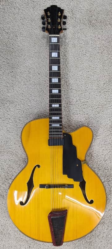 Very nice Carved Top 16" Archtop Acoustic/Electric Spruce & Maple Guitar + Case image 1