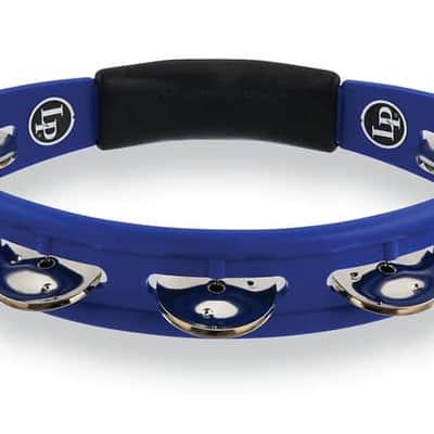 Latin Percussion LP142NYHBL City Series Tambourine with Single-Row Jingles - Blue image 2