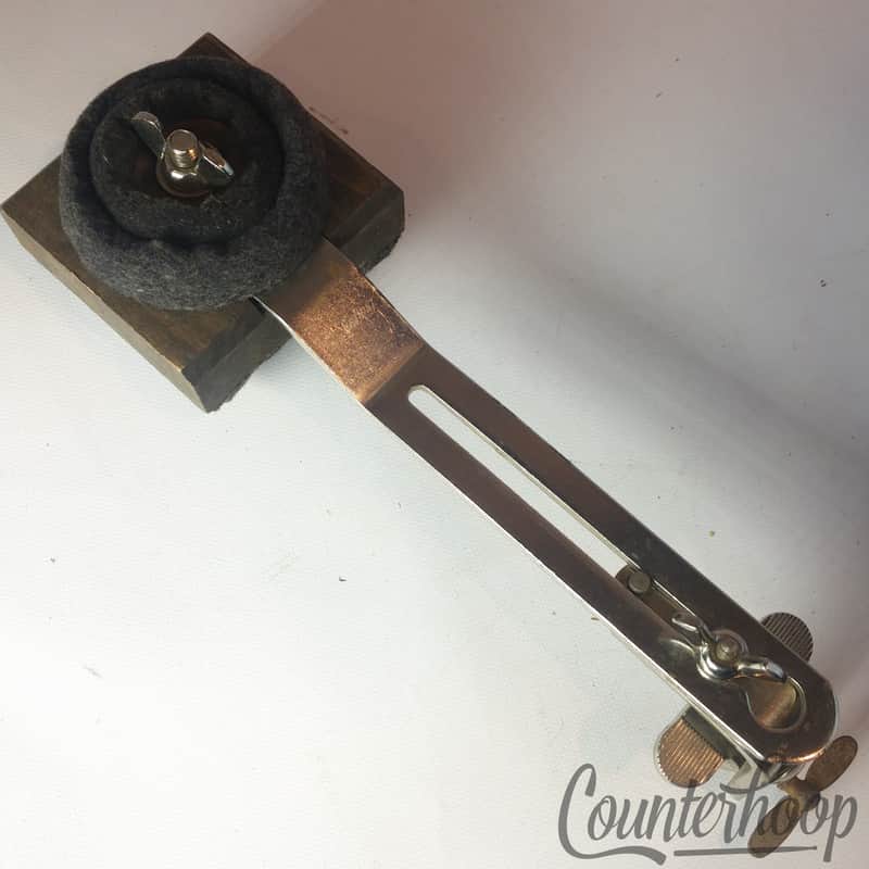 *Ludwig Clamp-On Bass Drum Hoop Slider Mount+Cymbal Felt Wood Holder Vintage 30s image 1