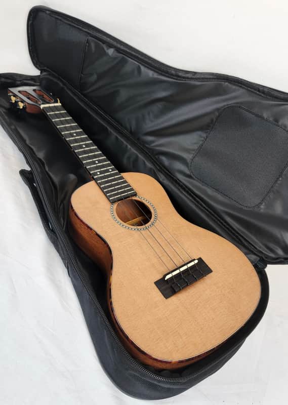 Kala KA-12-SCMH-C All Solid Cedar / Mahogany 12th Fret Concert Ukulele W/Bag image 1