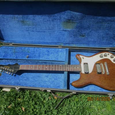 Gibson Epiphone Wilshire Guitar, 1965, Rare Red Fox Finish, 2 Mini HB Pickups. Case, All Original image 1
