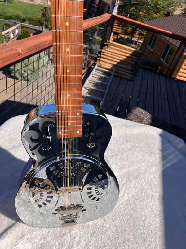 Dobro 10 string resonophonic guitar mid 70's - chrome image 1