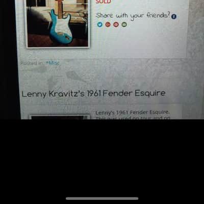 Fender Custom Shop Stratocaster Lenny Kravitz owned and played Late 90’s  - Blue sparkle image 7
